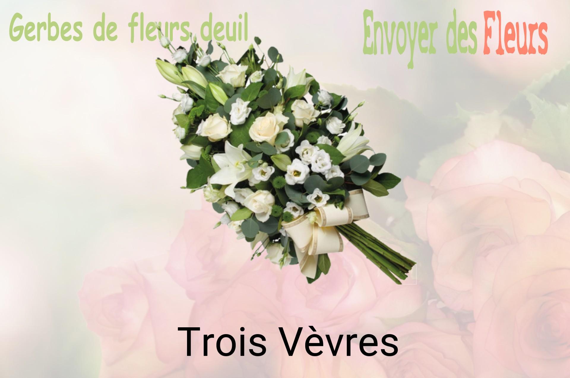 Gerbe de fleurs de deuil livrée à Trois-Vèvres